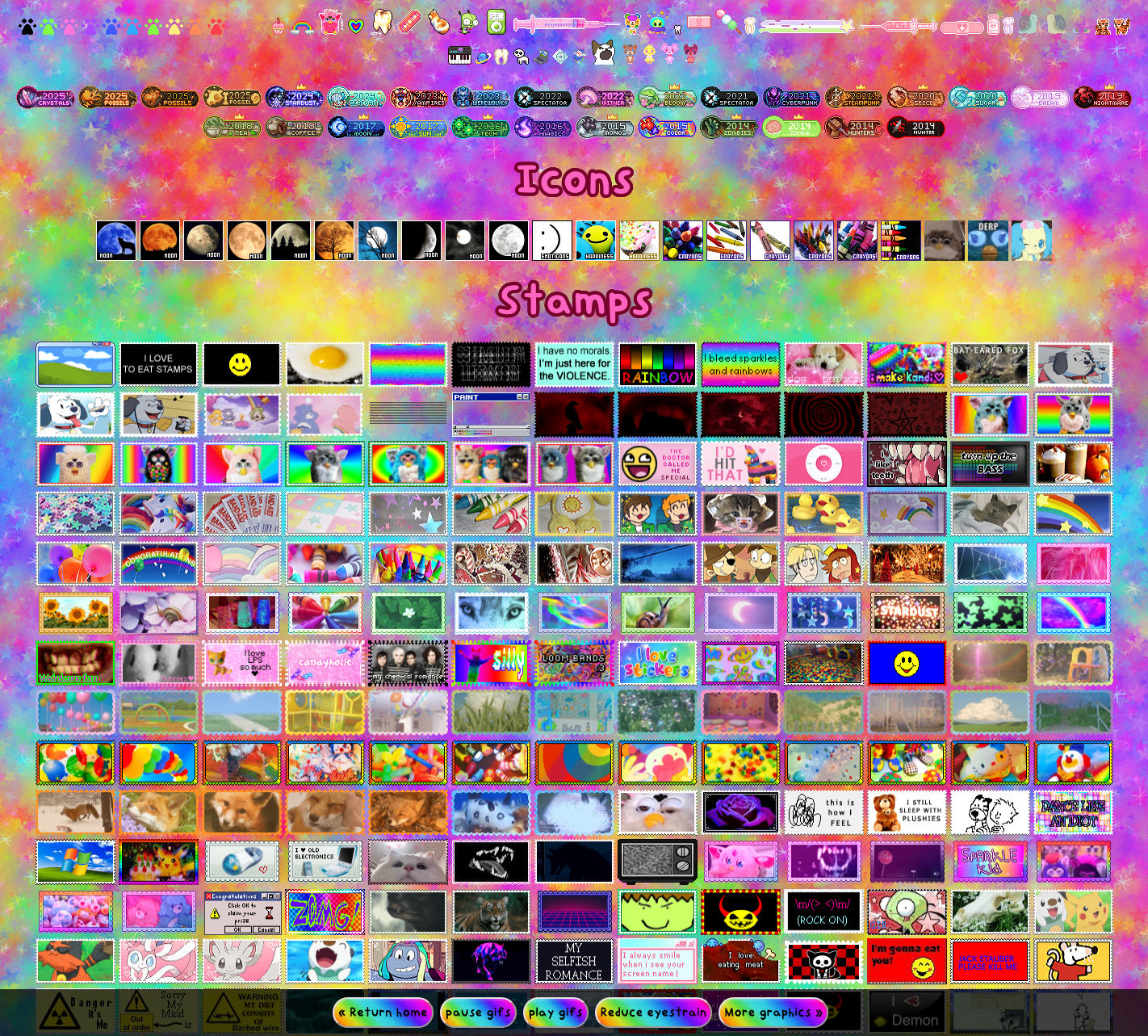 A screenshot of my first public toy box page. Toybox7:16:25
