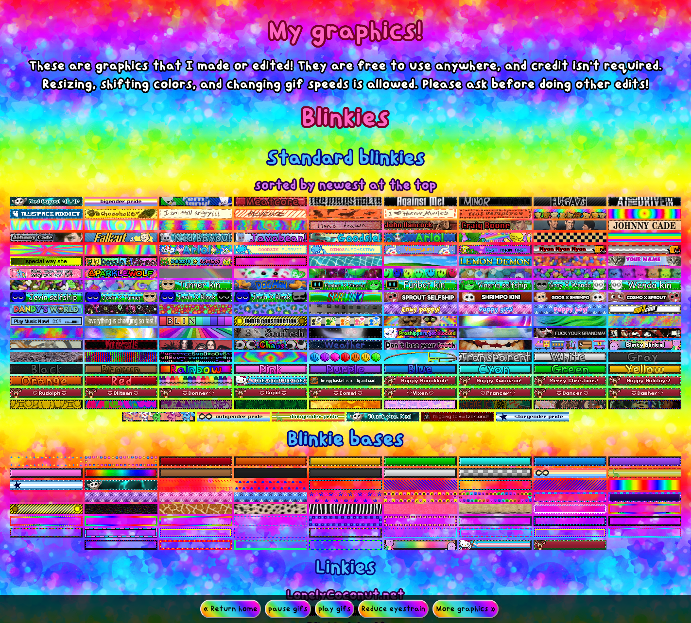 A screenshot of my first public graphics page. my graphics 7:16:25
